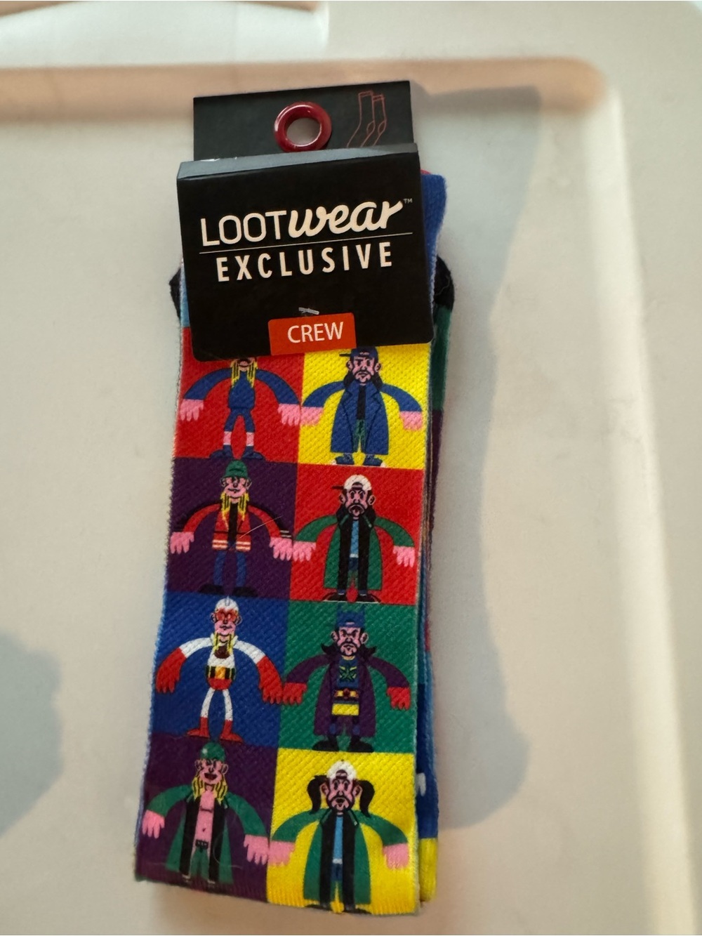 Lootwear Loot Crate Crew Socks - Red, Blue, Yellow, Green, Purple, Black